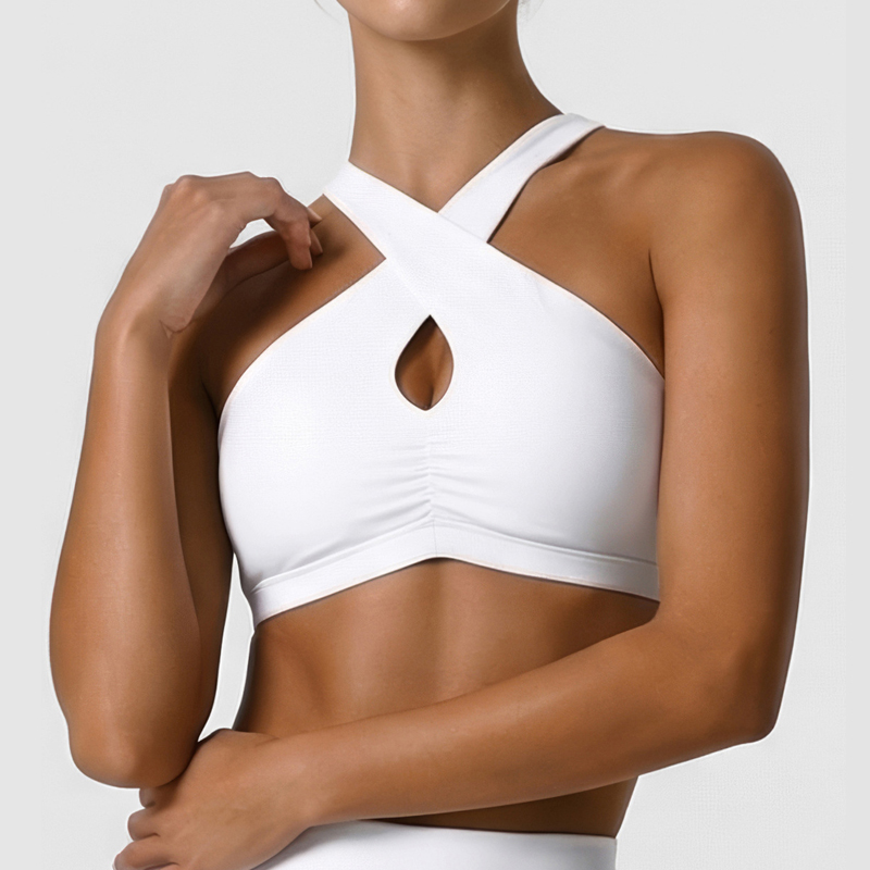 Aquatic Sports Bra - Women Soft Sports Underwear Solid Color