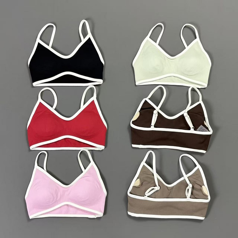Women Contrastline Yoga Bra V  - Aquatic Sports Bra review and price