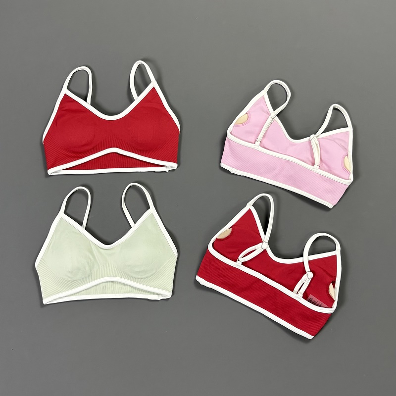 Women Contrastline Yoga Bra V  - Aquatic Sports Bra review and price